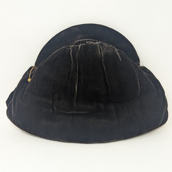 Vintage Velvet Clutch Bag Brown - Picture 10 of 11